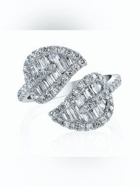 Anita Ko Medium Leaf Diamond Ring White Gold